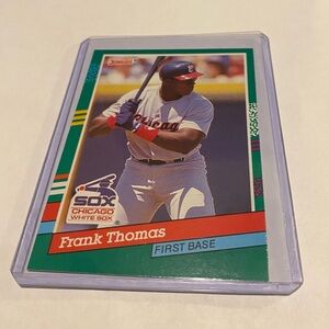 Frank Thomas RC Rookie Error 1990 Donruss Baseball Card (no period after inc)